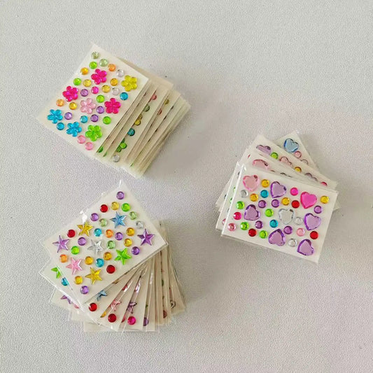 10 style wholesale colorful diamond mini sticker accessories DIY acrylic three-dimensional decoration children's and students'