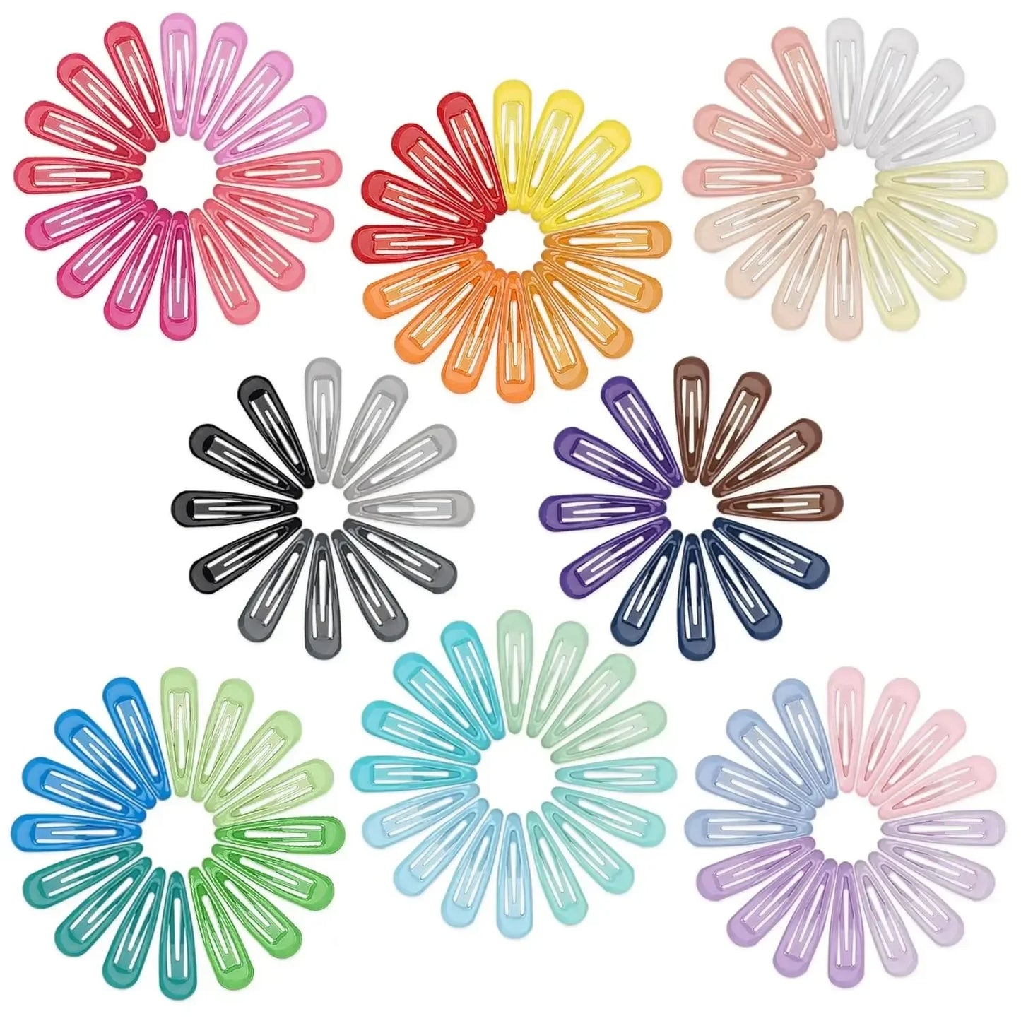 Glossy Candy Color Hair Clips