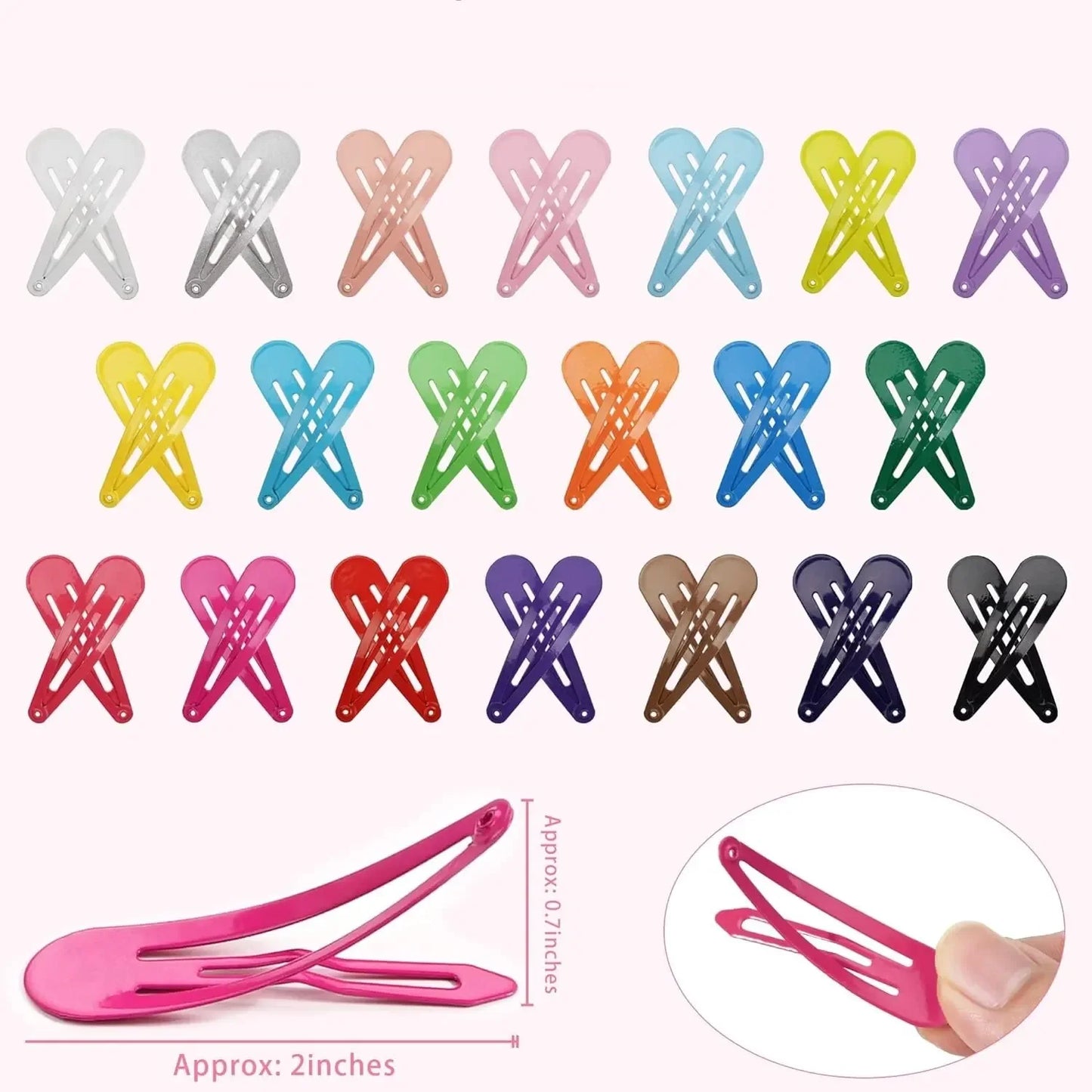Glossy Candy Color Hair Clips