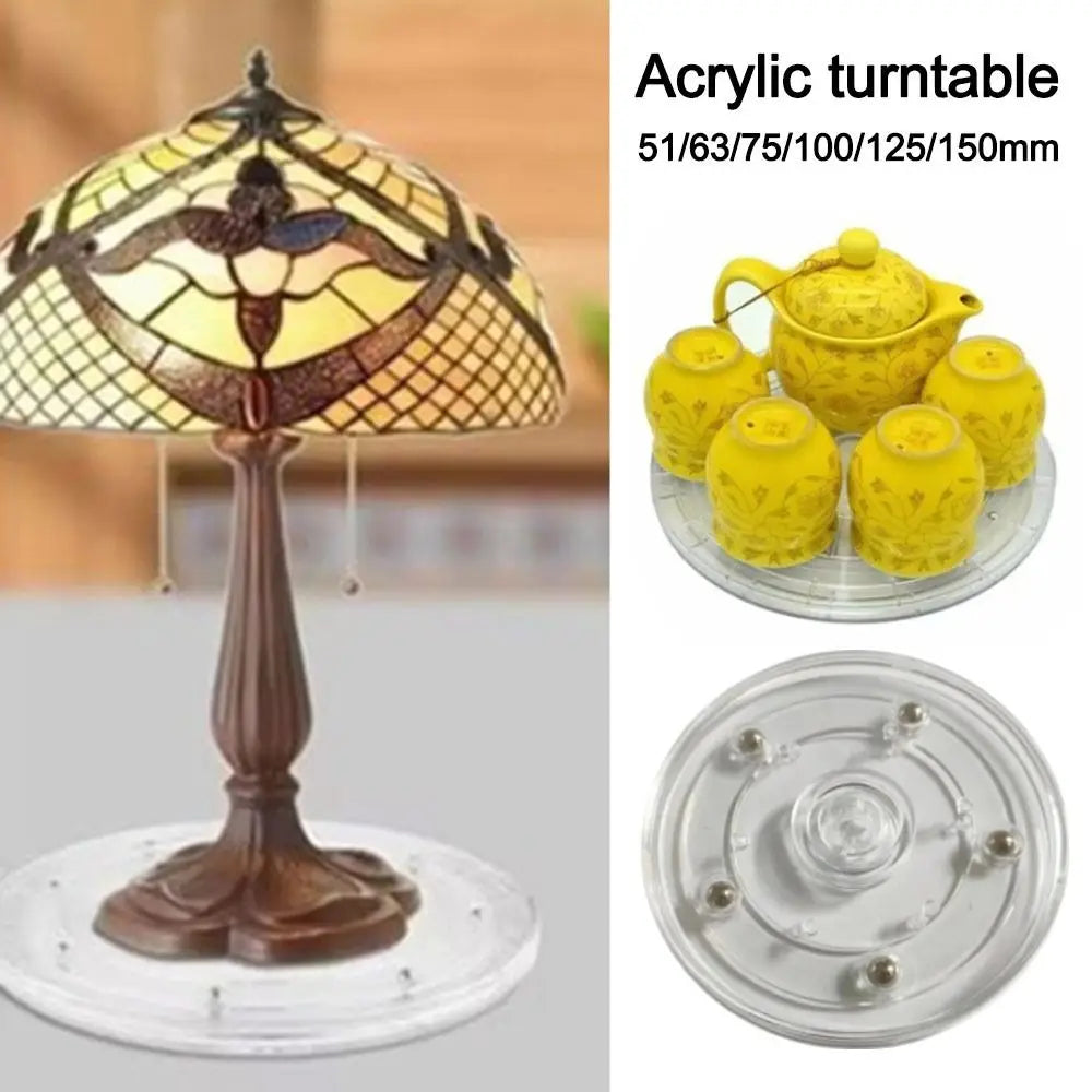 Lazy Susan Jewelry Decor Acrylic Turntable 360 Rotating Swivel Holder Display Stand Jewelry Display Multifunctional