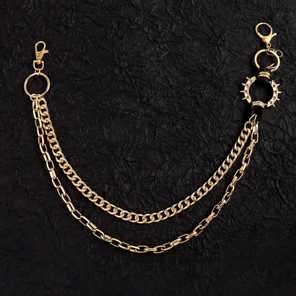 Punk Rock Spike Waist Chain