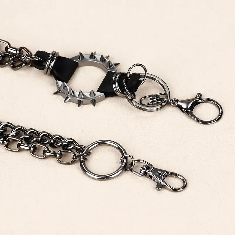 Punk Rock Spike Waist Chain