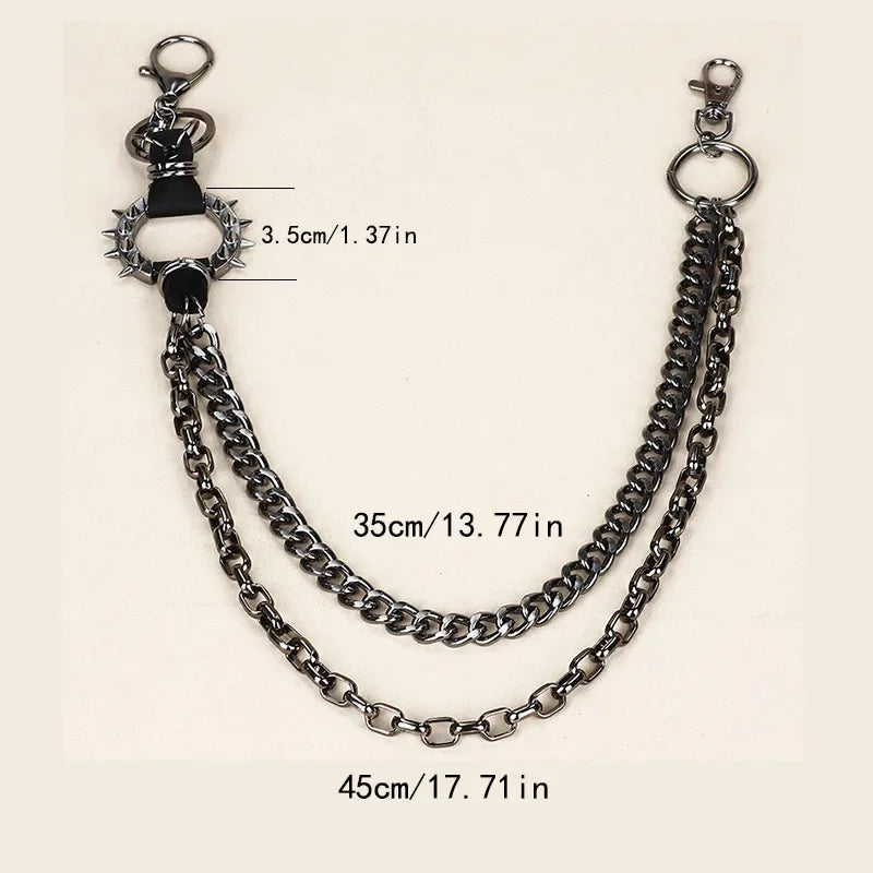 Punk Rock Spike Waist Chain