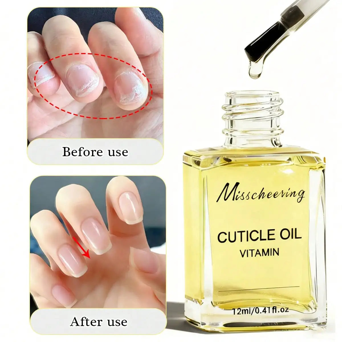 12ml Nails Growth Promoting Nutrient Oil For Repairing Soft And Thin Layered Nails, Nail layering High Quality Nail Care Oil