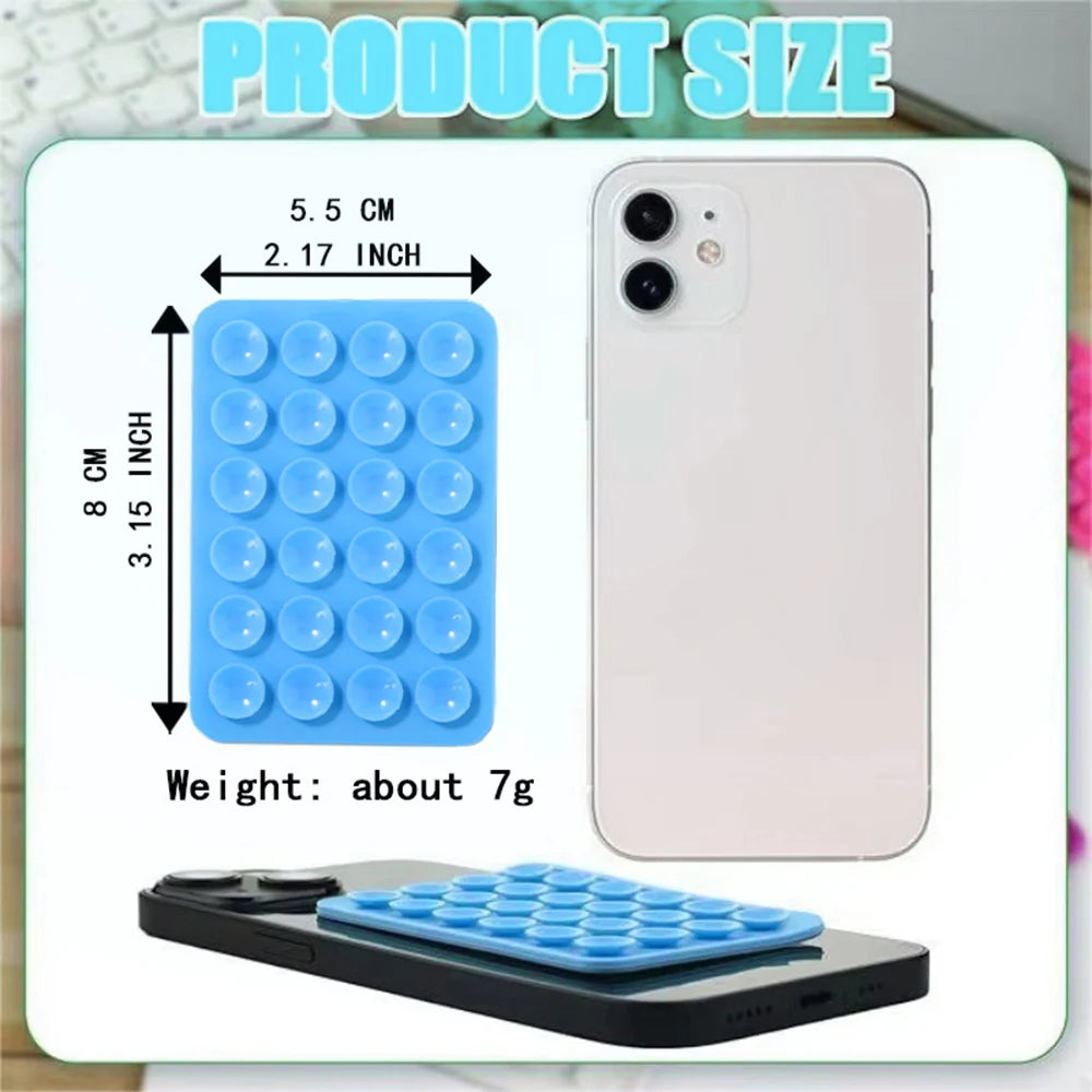 Universal Phone Stands Anti Slip Silicone Suction Cup Holder Multifunctional Backed Adhesive Phone Fixing Suction Cup Stand