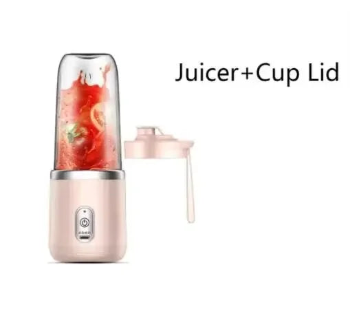 Liquidificador Portátil Elétrico – 6 Lâminas, Multifuncional (Sucos, Smoothies, Triturador de Gelo e Processador de Alimentos)