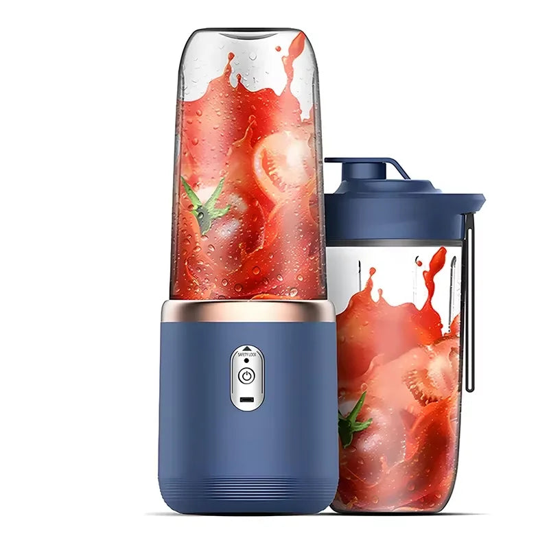 Liquidificador Portátil Elétrico – 6 Lâminas, Multifuncional (Sucos, Smoothies, Triturador de Gelo e Processador de Alimentos)