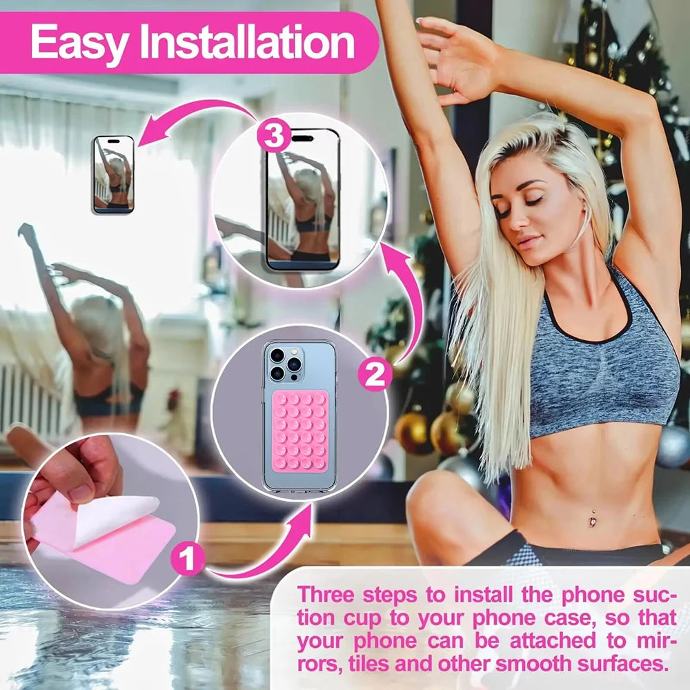 Universal Phone Stands Anti Slip Silicone Suction Cup Holder Multifunctional Backed Adhesive Phone Fixing Suction Cup Stand