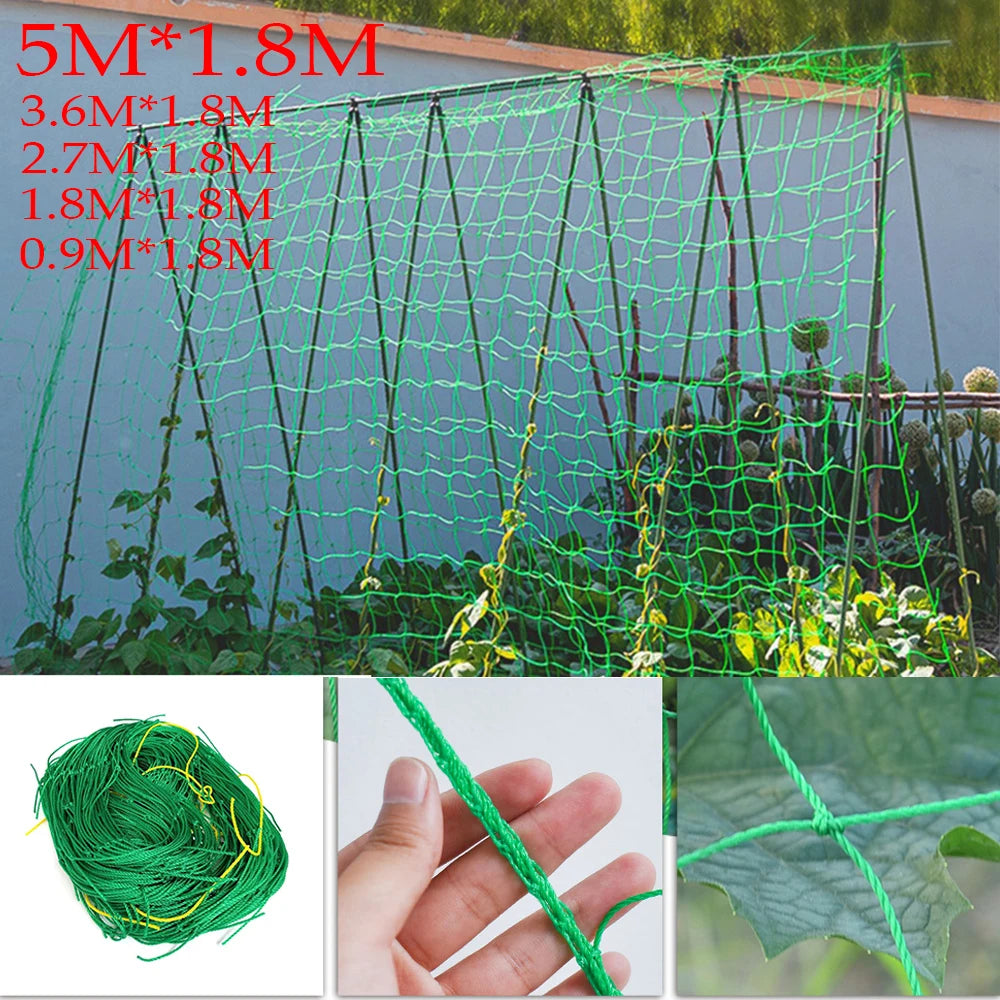 NEW Hi-quality Nylon Garden Netting Loofah Morning Glory Flowers Vine Plants Climbing Net Cucumber Vine Grow Holder Brackets