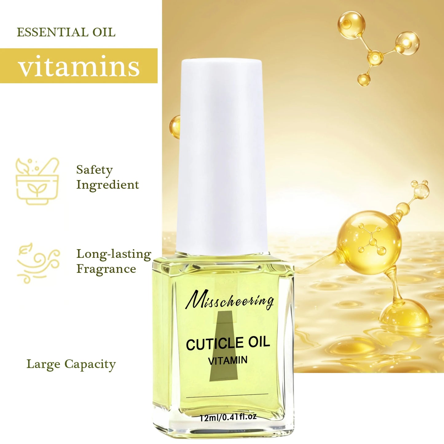 12ml Nails Growth Promoting Nutrient Oil For Repairing Soft And Thin Layered Nails, Nail layering High Quality Nail Care Oil
