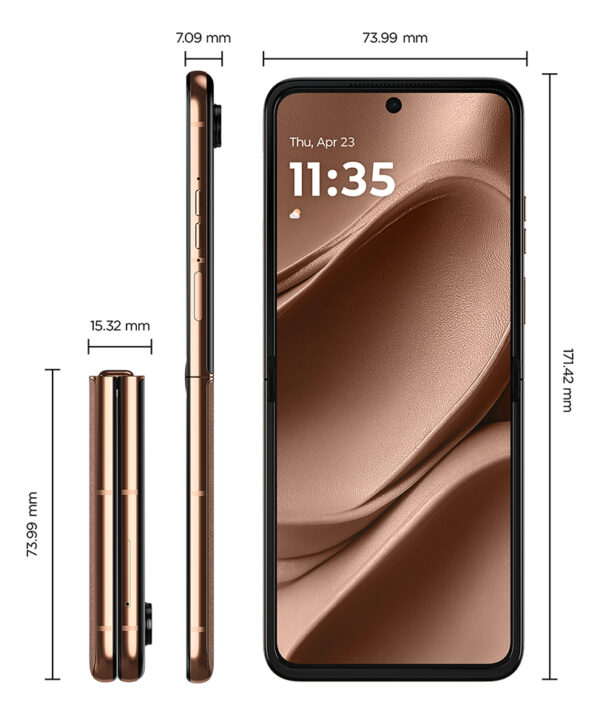 Smartphone Motorola Razr 50 Ultra - 512gb 24gb Ram Boost Tela Dobrável 6,9 Poled E Externa 4 Moto Ai Camera Ipx8 - Mocha Mousse - Image 8
