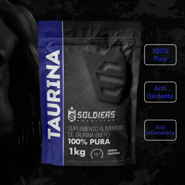 Taurina 1kg 100% Pura Em Pó Soldiers Nutrition Sabor Natural - Image 2