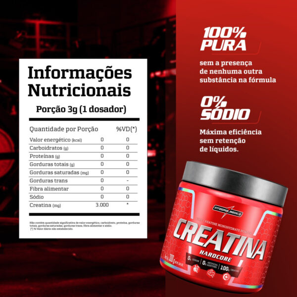 Creatina Integralmedica 100% Pura 300g - Força, Resistência E Energia Para Alta Performance Nos Treinos - Image 6