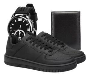 Sapatenis Tenis Couro Air Masculino Antiderrapante +brinde