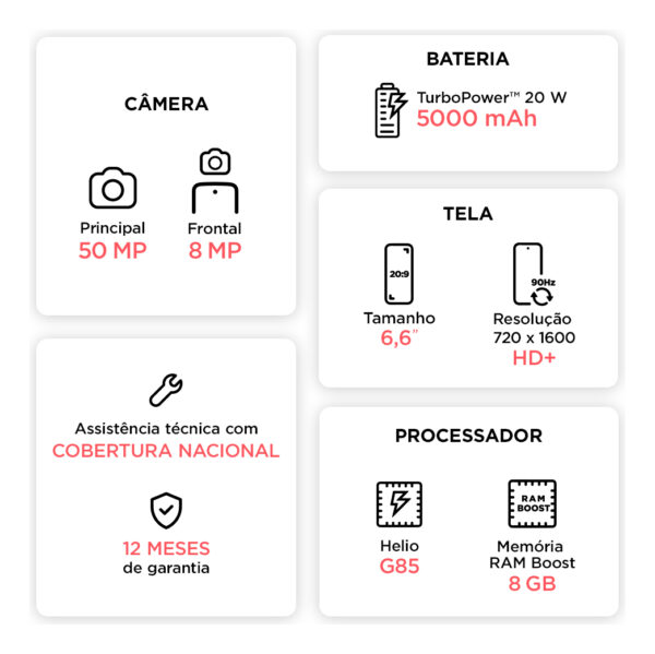 Smartphone Motorola Moto G24 256gb 8gb (4gb Ram +4gb Ram Boost) Ai Camera 50mp Night Vision - Rosa - Image 2
