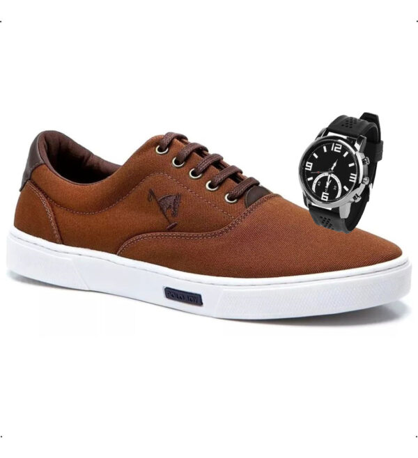 Tenis Sapatenis Sapato Masculino Polo Joy Casual + Relógio - Image 31