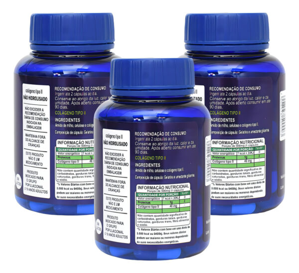 Colágeno Tipo 2 40mg 180caps (3 Potes) Jmsuplementos - Image 2