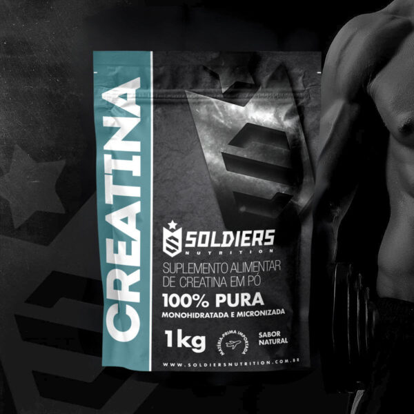 Creatina Monohidratada 1kg 100% Pura Soldiers Nutrition Sem Sabor - Image 2