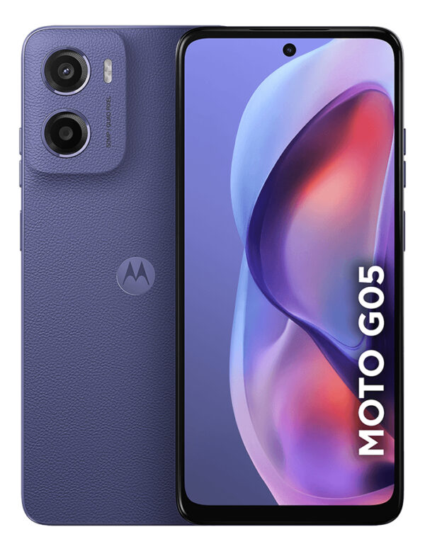 Smartphone Motorola Moto G05 - 128gb 12gb (4gb Ram + 8gb Ram Boost) E Camera 50mp Com Ai Bateria De 5200 Mah Tela 6.7 Com Superbrilho - Violeta