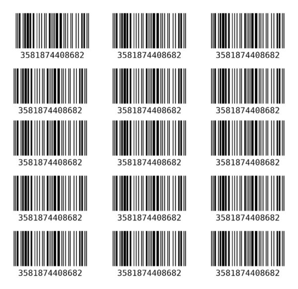 150 Código De Barras Universal De Produtos Uso Mercado Livre