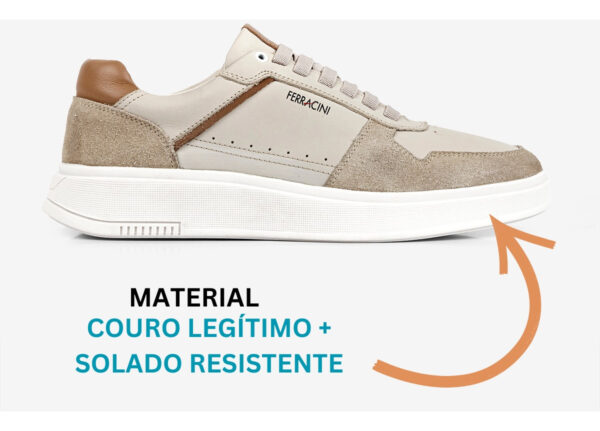 Tênis Casual Masculino Sneaker Ferracini Logan Em Couro - Image 4