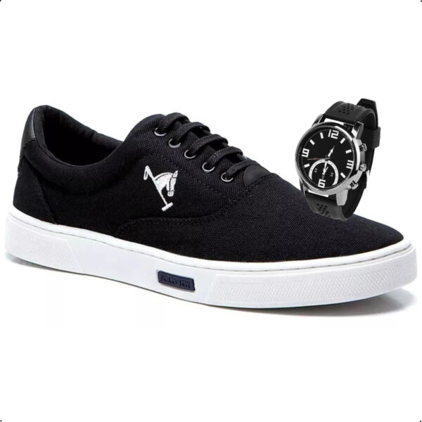 Tenis Sapatenis Sapato Masculino Polo Joy Casual + Relógio - Image 11