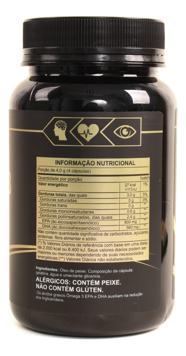 Omega 3 Em Pote Alta Concentração De Epa E Dha 120 Capsulas - Jmsuplementos Sem Sabor - Image 2
