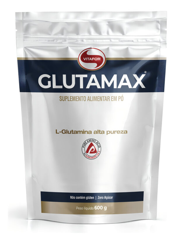 Suplemento Em Pó Glutamax Vitafor Pouch L-glutamina Alta Pureza Refil 600g Sabor Neutro