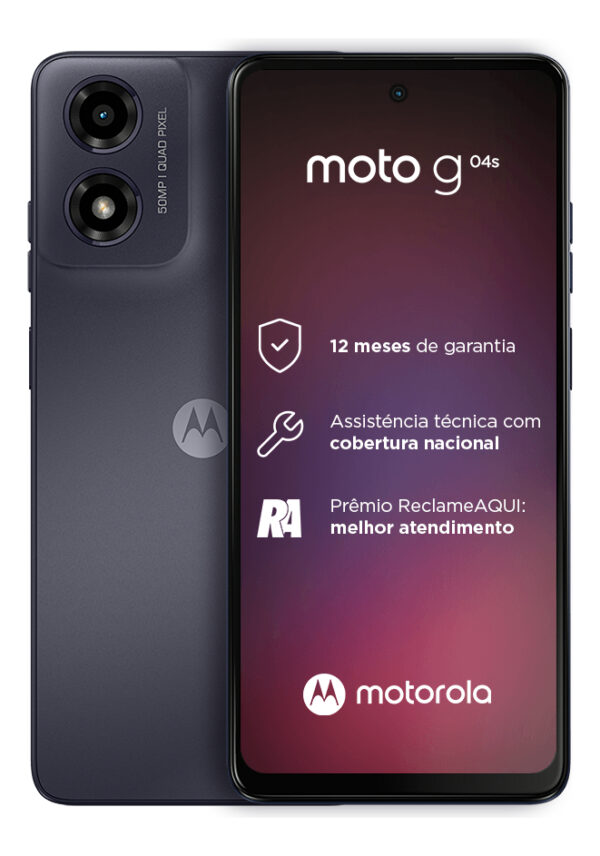 Smartphone Motorola Moto G04s - 128gb 8gb (4gb Ram+4gb Ram Boost) Ai Camera 16mp Sensor Fps Lateral - Grafite - Image 4