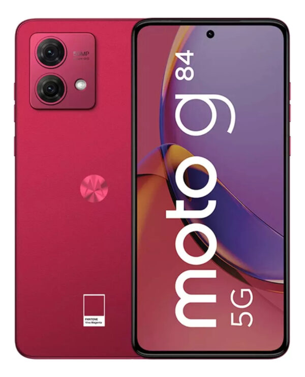 Smartphone Motorola Moto G84 5g - 256gb 16gb (8gb Ram+8gb Ram Boost) 50mp Ultra-pixel Ai Camera Tela Poled Nfc - Viva Magenta