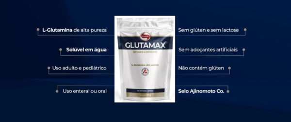 Suplemento Em Pó Glutamax Vitafor Pouch L-glutamina Alta Pureza Refil 600g Sabor Neutro - Image 4