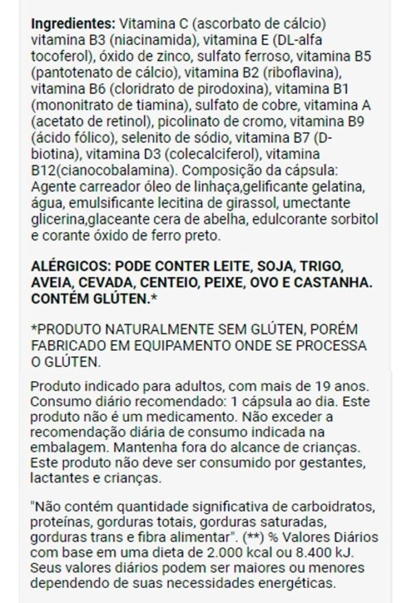 Multivitamínico - Pote 90 Cápsulas Dux Nutrition Sabor Sem Sabor Tamanho Natural - Image 9