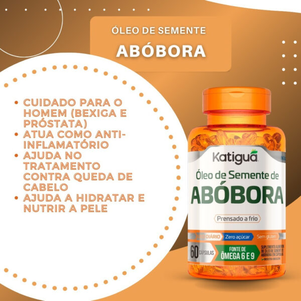 Katigua Oleo De Semente De Abobora 1000mg 120 Cápsulas Sem Sabor - Image 2