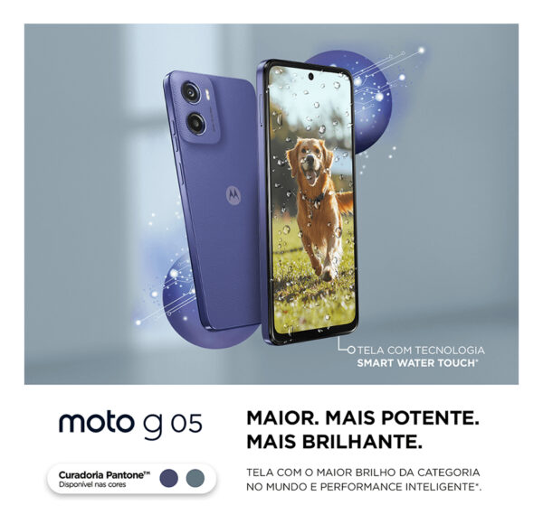 Smartphone Motorola Moto G05 - 128gb 12gb (4gb Ram + 8gb Ram Boost) E Camera 50mp Com Ai Bateria De 5200 Mah Tela 6.7 Com Superbrilho - Violeta - Image 2