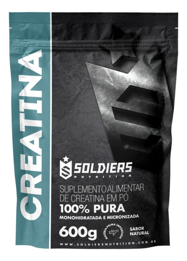 Creatina Monohidratada 600g 100% Pura Soldiers Nutrition Sem Sabor
