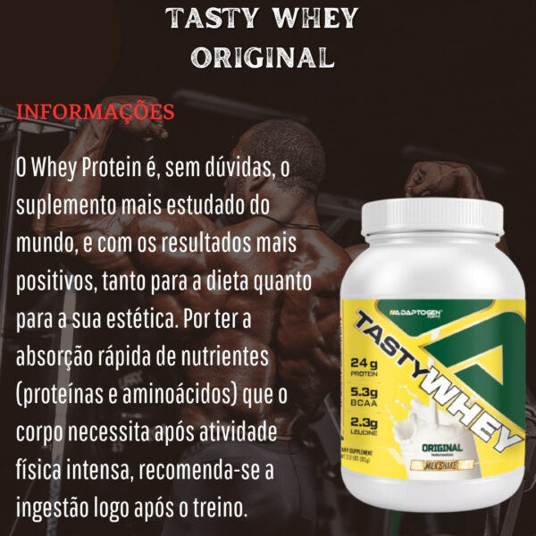 Suplemento En Pó Adaptogen Science Tasty Whey Gourmet Proteínas Sabor Original X 900g - Image 8