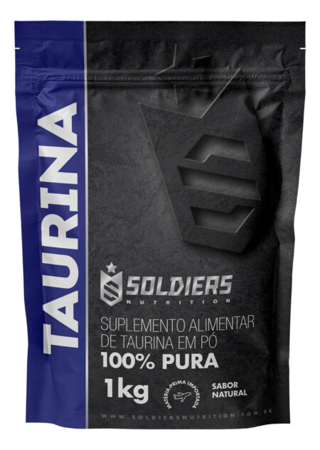 Taurina 1kg 100% Pura Em Pó Soldiers Nutrition Sabor Natural