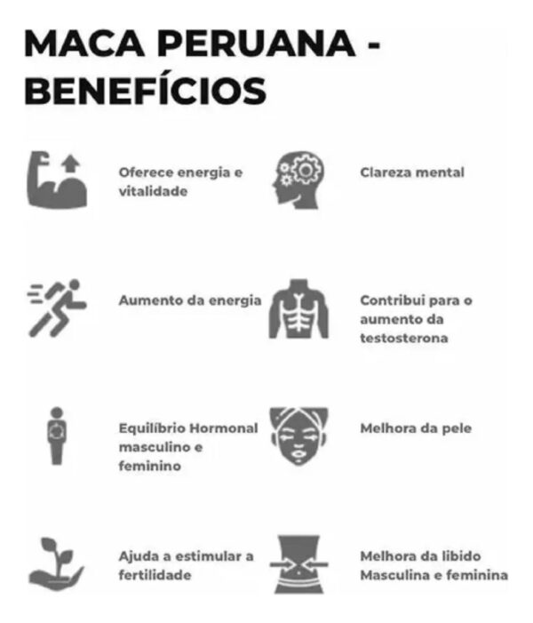 Maca Peruana Premium Vegana 2000mg 60 Cps Lauton Nutrition - Image 3