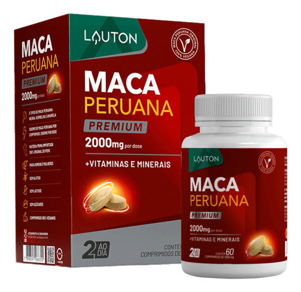 Maca Peruana Premium Vegana 2000mg 60 Cps Lauton Nutrition - Image 2