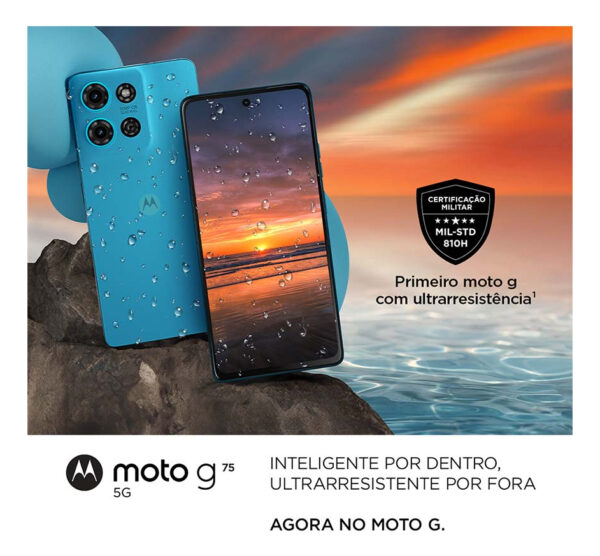 Smartphone Motorola Moto G75 5g Music Edition Moto Buds - 256gb 16gb (8gb Ram+8gb Ram Boost) E 50mp Sony Lytia 600 Camera Moto Ai Ultrarresistencia Militar - Cinza Vegan Leather - Image 3
