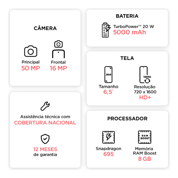 Smartphone Motorola Moto G34 5g - 256gb 16gb (8gb Ram+8gb Ram Boost) Ai Camera 50mp Nfc - Azul - Image 2