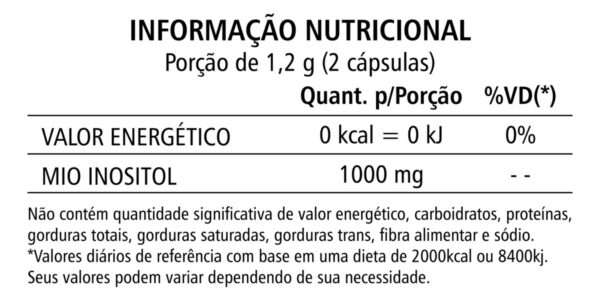 Mio Inositol 600mg 60 Cápsulas - Natunéctar - Image 3