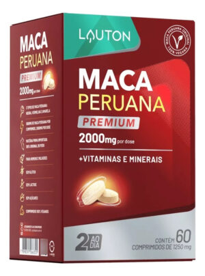 Maca Peruana Premium Vegana 2000mg 60 Cps Lauton Nutrition