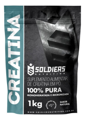 Creatina Monohidratada 1kg 100% Pura Soldiers Nutrition Sem Sabor