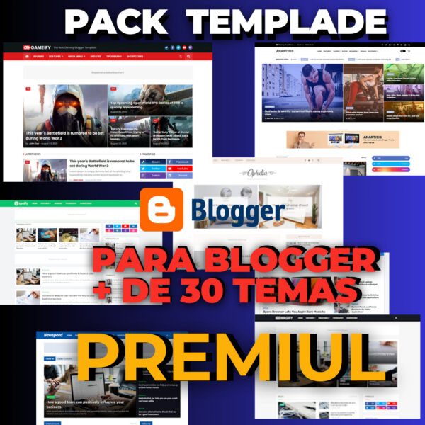 Pacote De Template Para Blogger Blogspot Premium