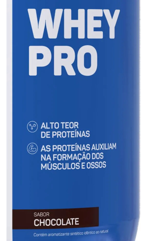 Suplemento Academia Whey Pro Max Titanium Concentrado Pote 1kg Sabor Chocolate - Image 4