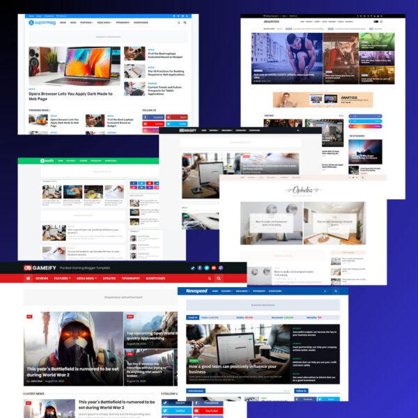 Pacote De Template Para Blogger Blogspot Premium - Image 2